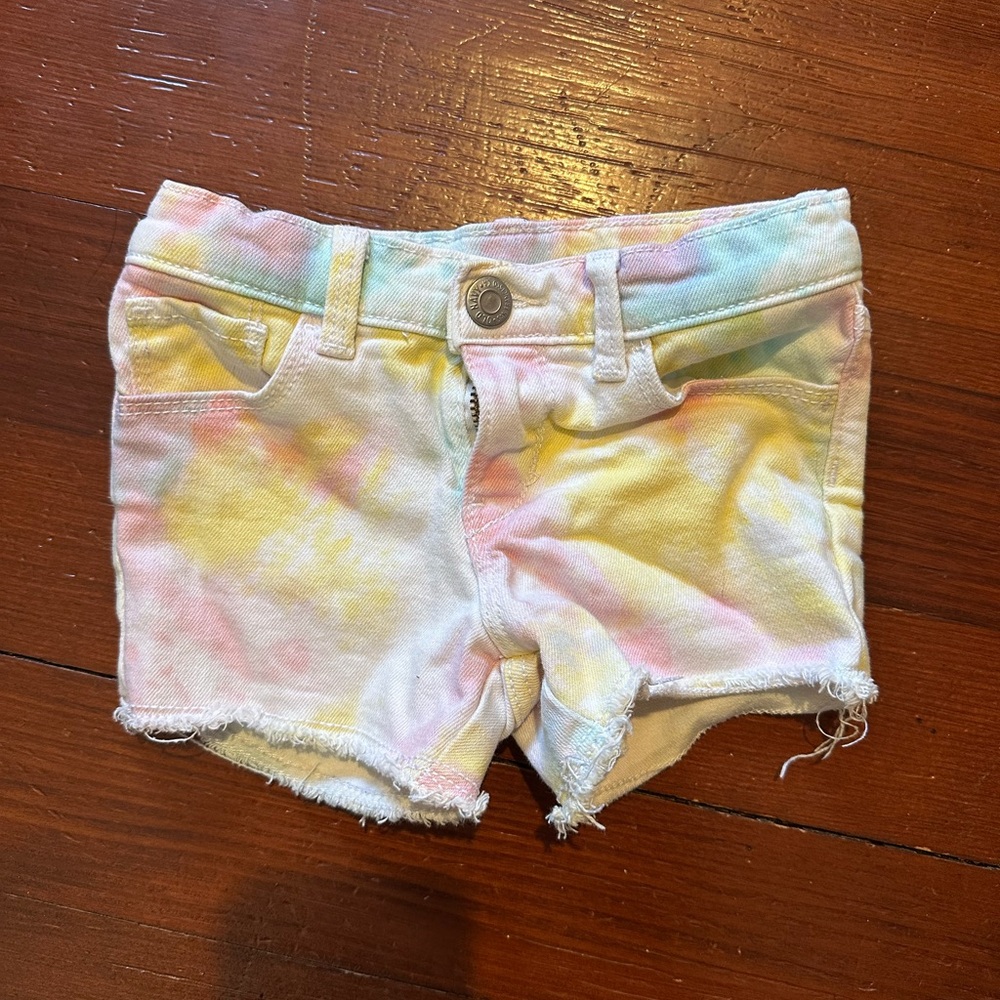Colorful Tie-Dye Toddler Girls 3T Shorts